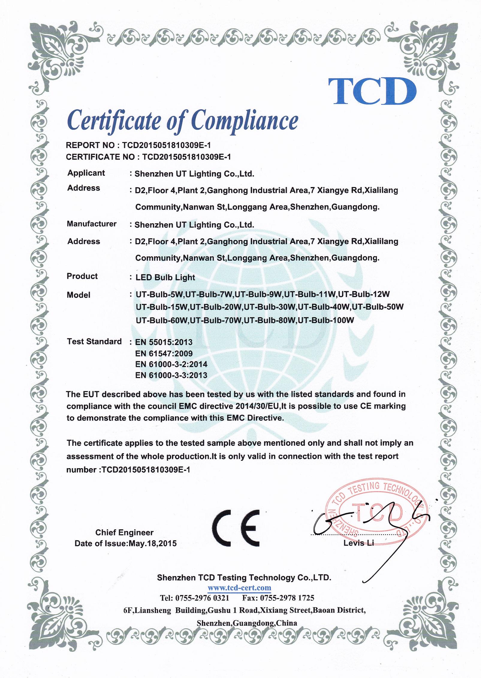 CE - EMC - led bulb